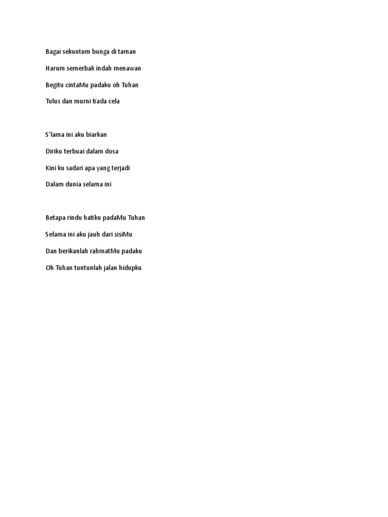 Lirik Betapa Rindu Hatiku Gambar Ngetrend Dan Viral