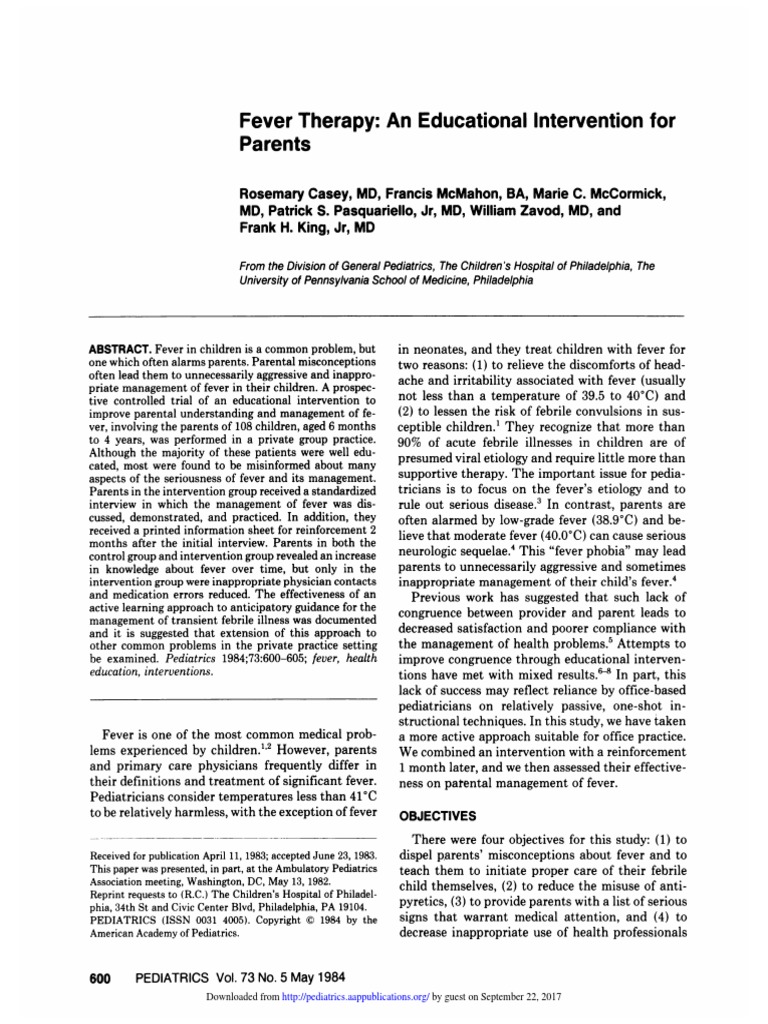 Jurnal 01 PDF | PDF | Fever | Health Care