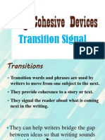 Using Cohesive Devices: Transition Signal