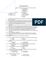 World History II: Identification, Multiple Choice