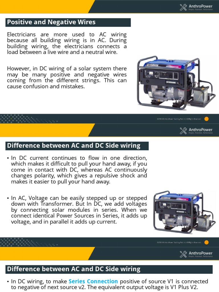 Difference Between DC and AC Wiring Circuit Diagram