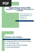 Digital Design Using VHDL: Using Xilinx'S Tool For Synthesis and Modelsim For Verification