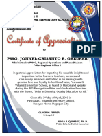 Certificate Jonel A4