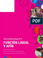 Guía #4 Matemática Función Lineal y Afín