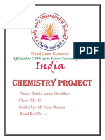 Chemistry Project: Name:-Sachin Kumar Choudhary Class: - XII - B' Guided By: - Mr. Uma Shankar Board Roll No.