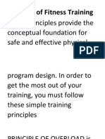 Principle of Fitness Training