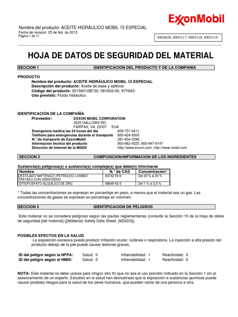 SPANISH_Hydraulic_Oil_6903117_6903119__6904026_6904027 Administración