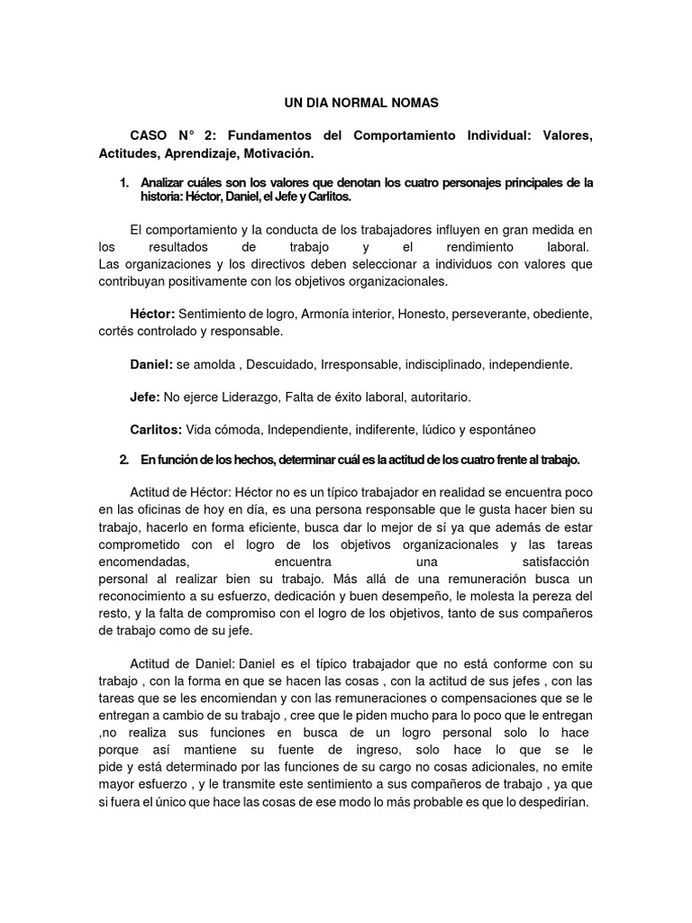 Un día normal nomás: valores, actitudes y aprendizaje en el trabajo ...