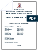 Department of Management Studies Preet Agro Indusry PVT - LTD: SDME Society's SDM College of Engineering & Technology
