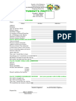 Student'S Profile: Part I. Personal Background