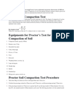 Proctor Soil Compaction Test: Dry Density of Soil