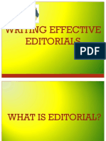 WRITING EFFECTIVE EDITORIALS