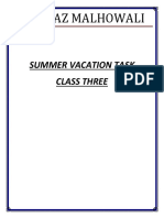Summer Vacation Task