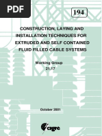 194 Construction, Laying and Installation Techniques For Extruded and Self-Contained Fluid Filled Cable Systems PDF