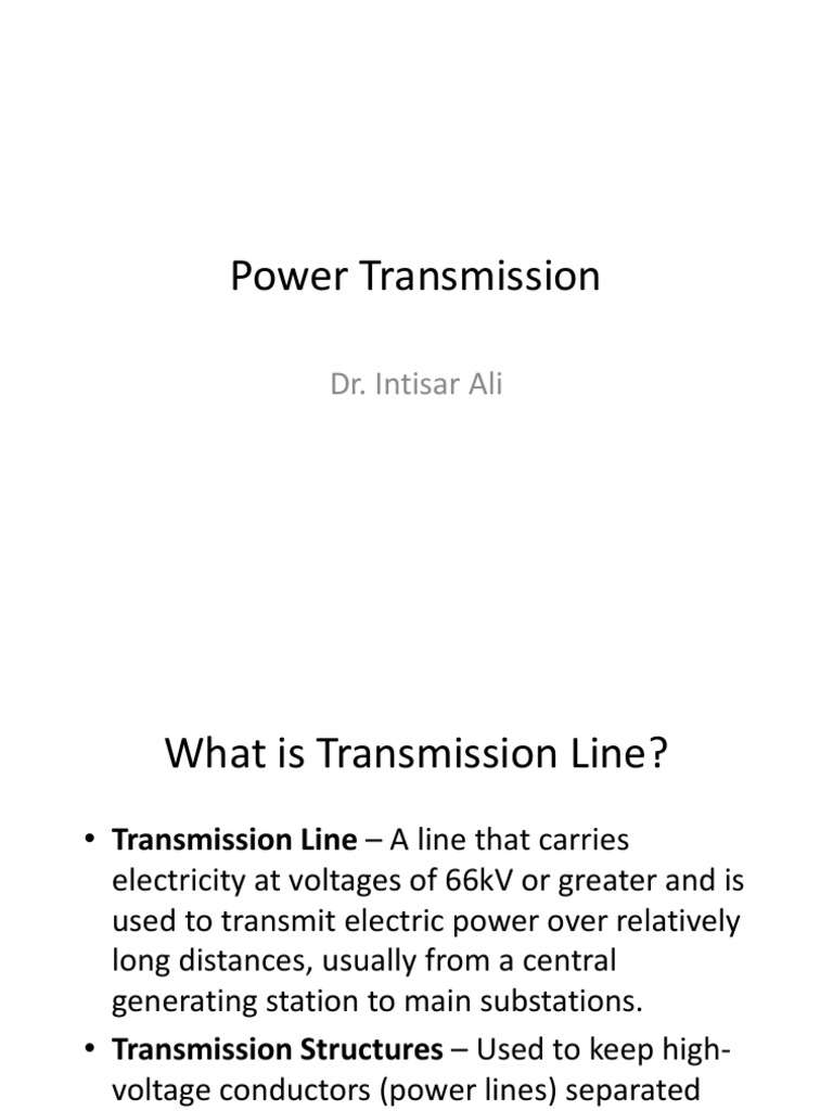 Overview of Power Transmission Lines | PDF