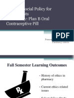 Case Study - Plan B Oral Contraceptive