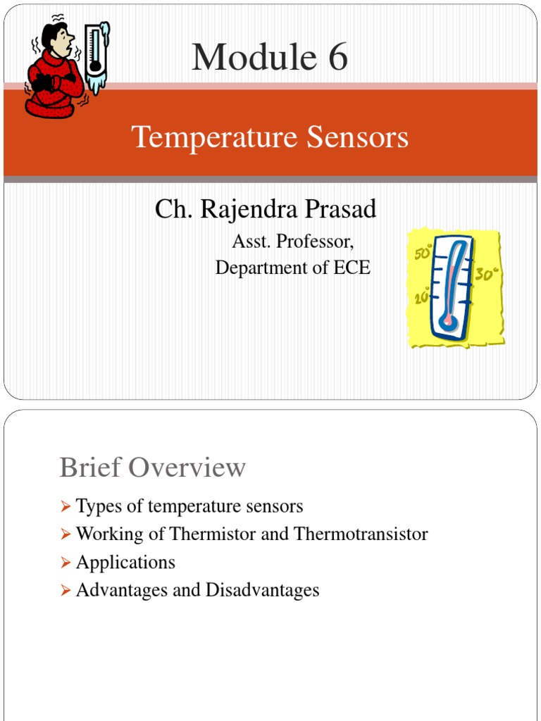 Overview of Temperature Sensors | PDF | Thermometer | Electrical ...