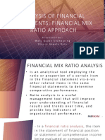 Analysis of Financial Statements Mix Ratio