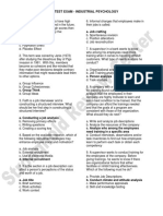 POST-TEST EXAM REVIEW - INDUSTRIAL PSYCHOLOGY