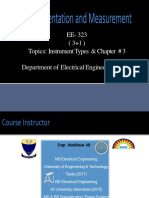 EE-323 (3+1) Topics: Instrument Types & Chapter # 3 Department of Electrical Engineering, WEC