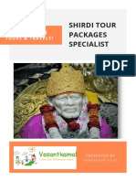 VasantKamal Tours & Travels - Shirdi Tour Packages Specialist