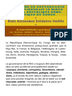 Le Système de Gouvernance qui convient le mieux pour la République Démocratique du Congo