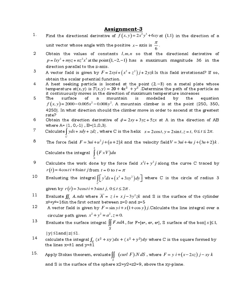 Assignment 3 1 Integral Space