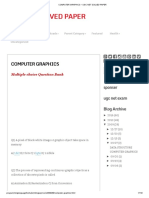 Computer Graphics - Ugc Net Solved Paper PDF