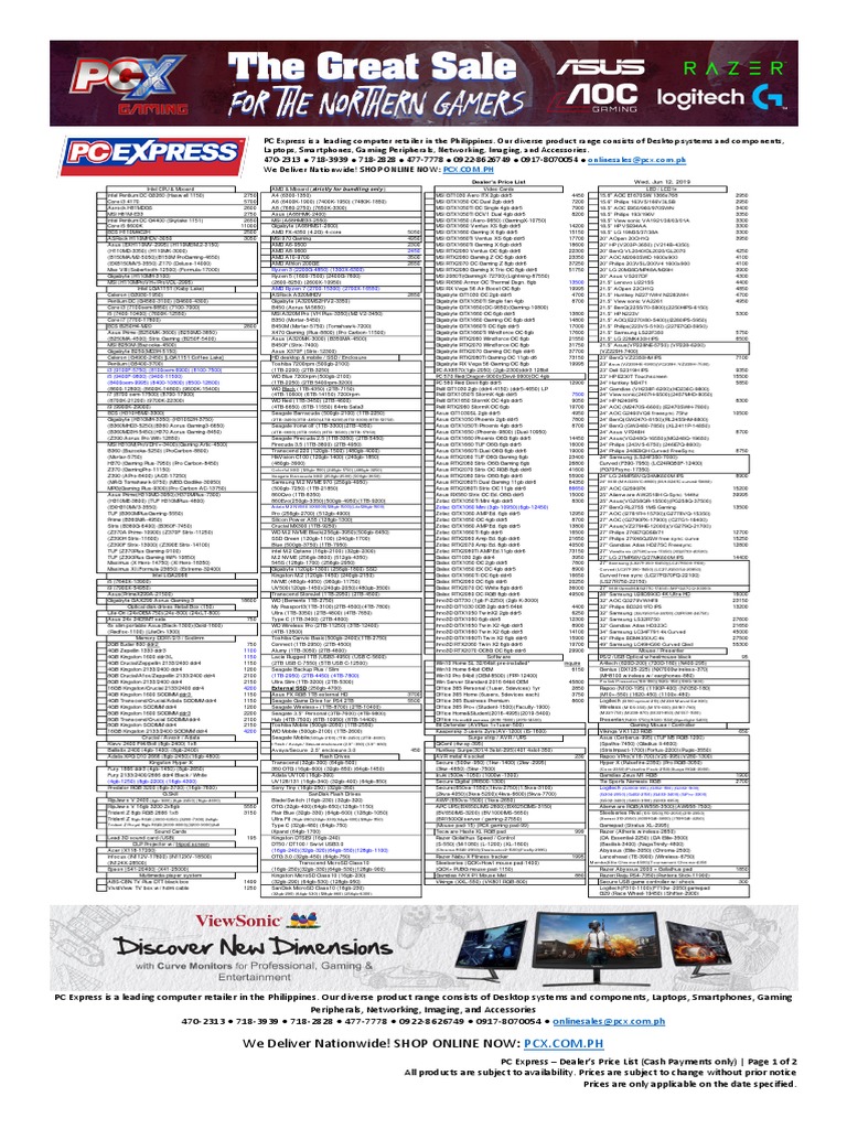 20191221 PC Express Suggested Retail Price List PDF PDF