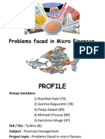 Problems Faced in Micro Finanace