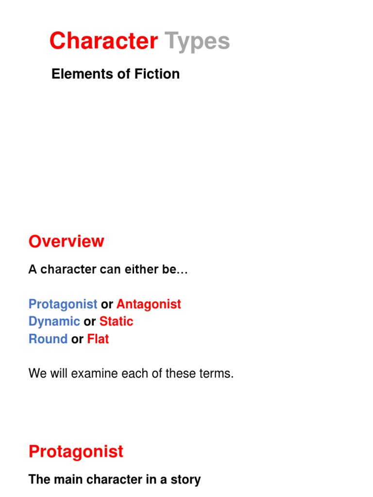 Character Types in Fiction Explained | PDF | General Fiction