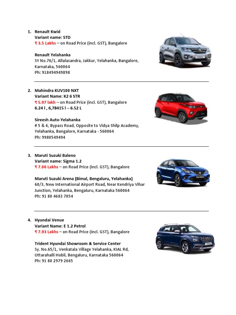 Cars | PDF