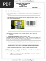 CBSE Class 9 Computer Science Worksheet (1) - 0