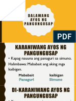 Dalawang Ayos NG Pangungusap