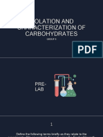 Isolation and Characterization of Carbohydrates