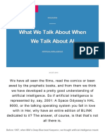 What We Talk About When We Talk About AI: Magazine