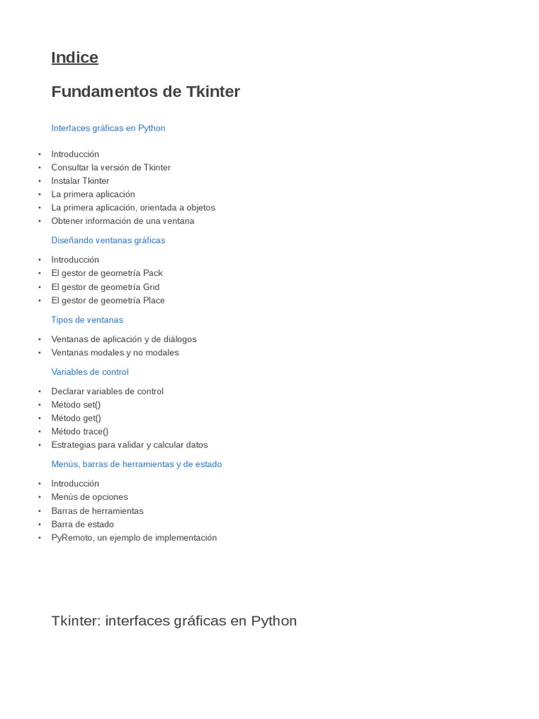 Instalar tkinter para python en espanol