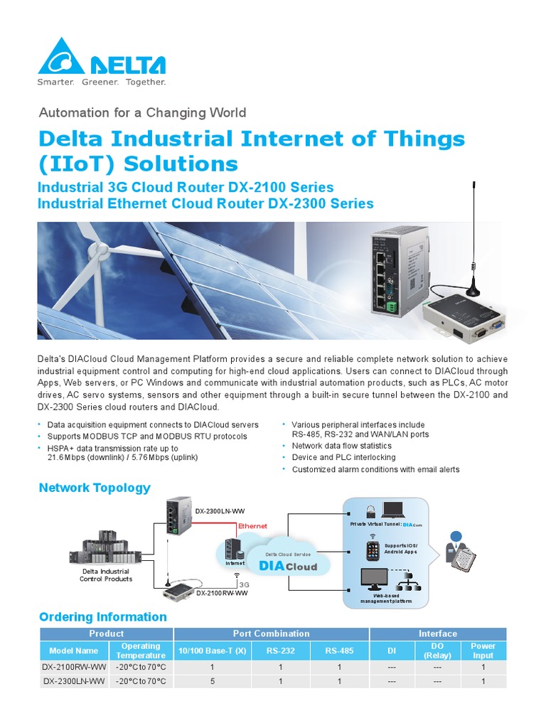 Delta IIoT Router Solutions Overview | PDF | Computer Network ...