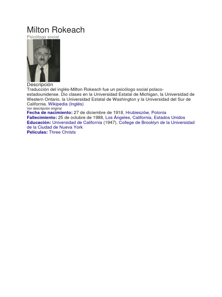 Milton Rokeach | PDF
