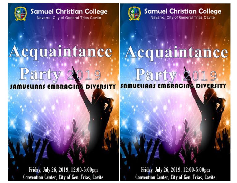 Acquaintance Party 2019 in Cavite | PDF | Social Science