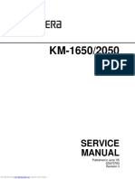 Service Manual for KM-1650/2050 Copiers