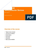 ELEC-E3220 Semiconductor Devices: Spring 2017 Course Overview