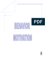 Behavior Motivation PDF