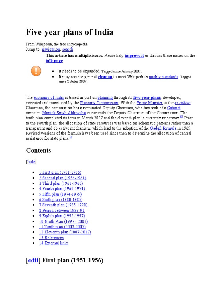 Five Year Plans | PDF | Economic Growth | Economies