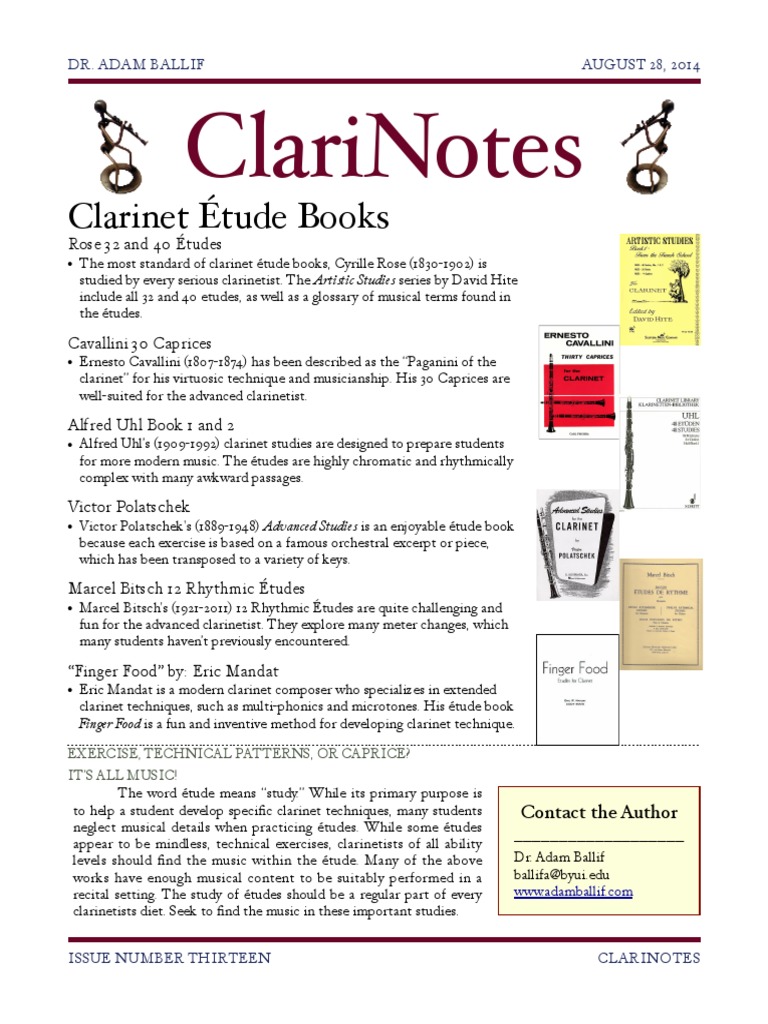 A Guide to Developing Technique Through Musical Étude Books