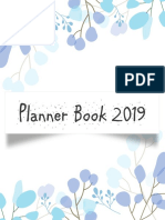 Planner Book 2019