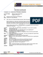 English For Tourism Lesson 26 - A Job Interview (Continued) : Pelajaran 26: Wawancara Pekerjaan (Lanjutan)