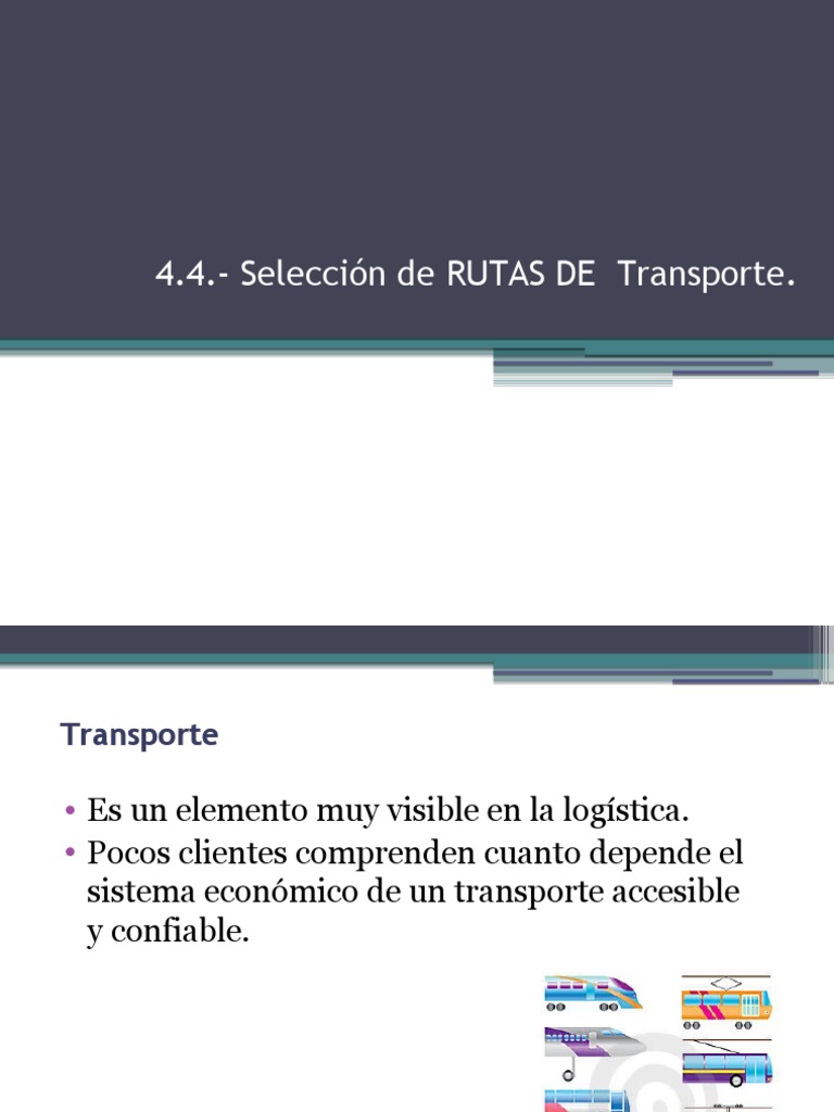 Selección de Rutas de Transporte | PDF | Transporte | Costo