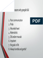 7 Reasons Why People Fail: Poor Communication, Pride & More