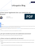 ¿Cómo Hacer Legalmente Bien Una Subdivisión de Terreno?